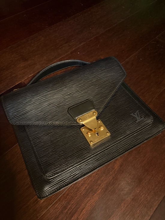 Louis Vuitton Handbags - LV Black Epi Monceau 28 Briefcase – Near Mint Condition